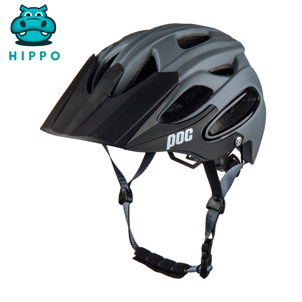 Mũ bảo hiểm xe đạp thể thao chuyên nghiệp Poc 07 siêu nhẹ màu xám xi măng - HIPPO HELMET