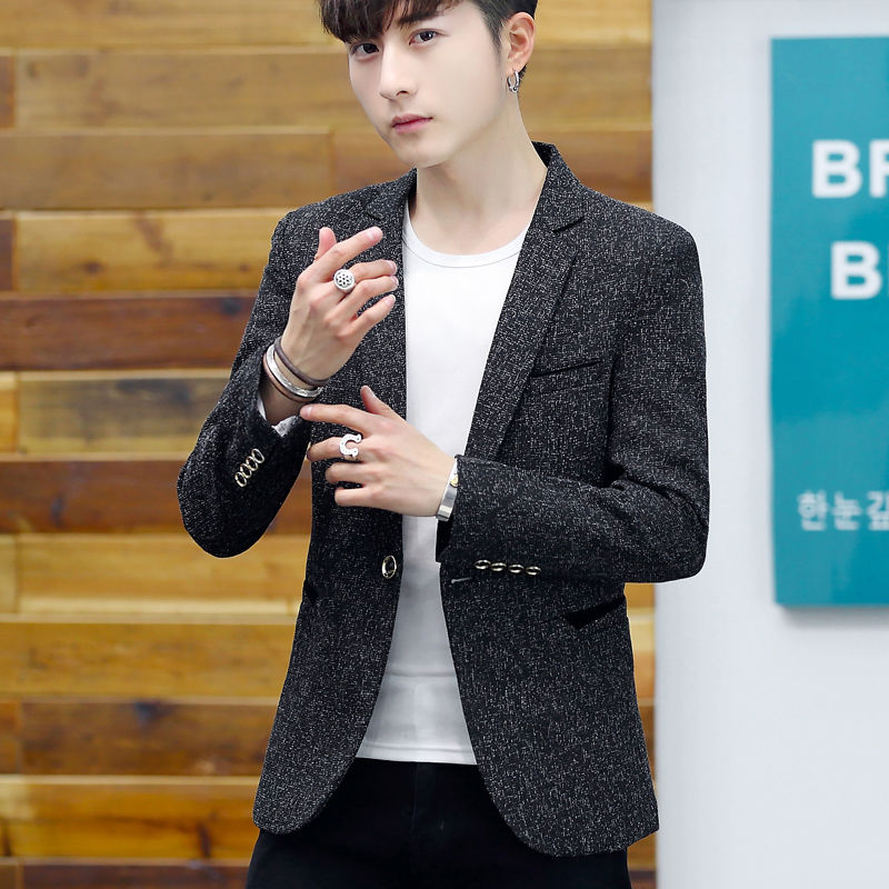 Áo Khoác Nam Ôm Dáng Phong Cách Hàn Quốc Phương Tây Đơn Giản Hợp Thời Trang