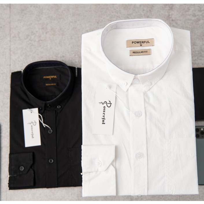 Áo sơ mi cao cấp,100% cotton,màu đen | BigBuy360 - bigbuy360.vn