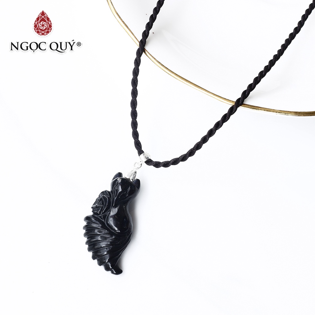 Mặt đây chuyền hồ ly 9 đuôi TML đen - Ngọc Quý