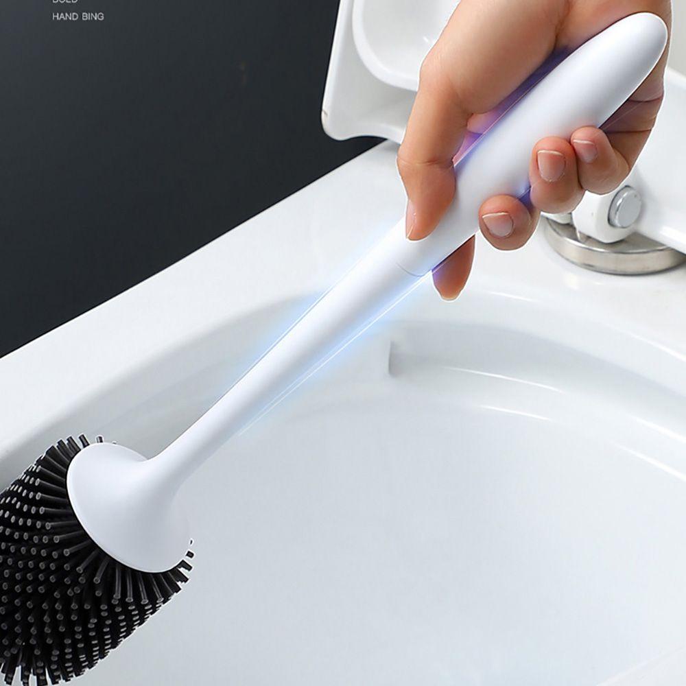 Bộ Cọ Chà Bồn Cầu Bằng Silicone Cán Dài Tiện Lợi