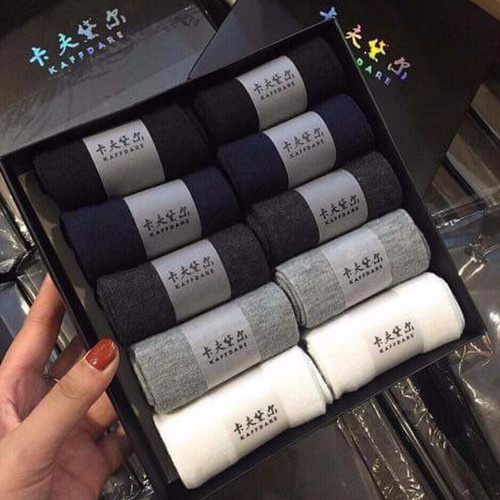 Combo hộp 10 đôi tất nam vớ nam công nghệ Nano kháng khuẩn khử mùi chống hôi chân