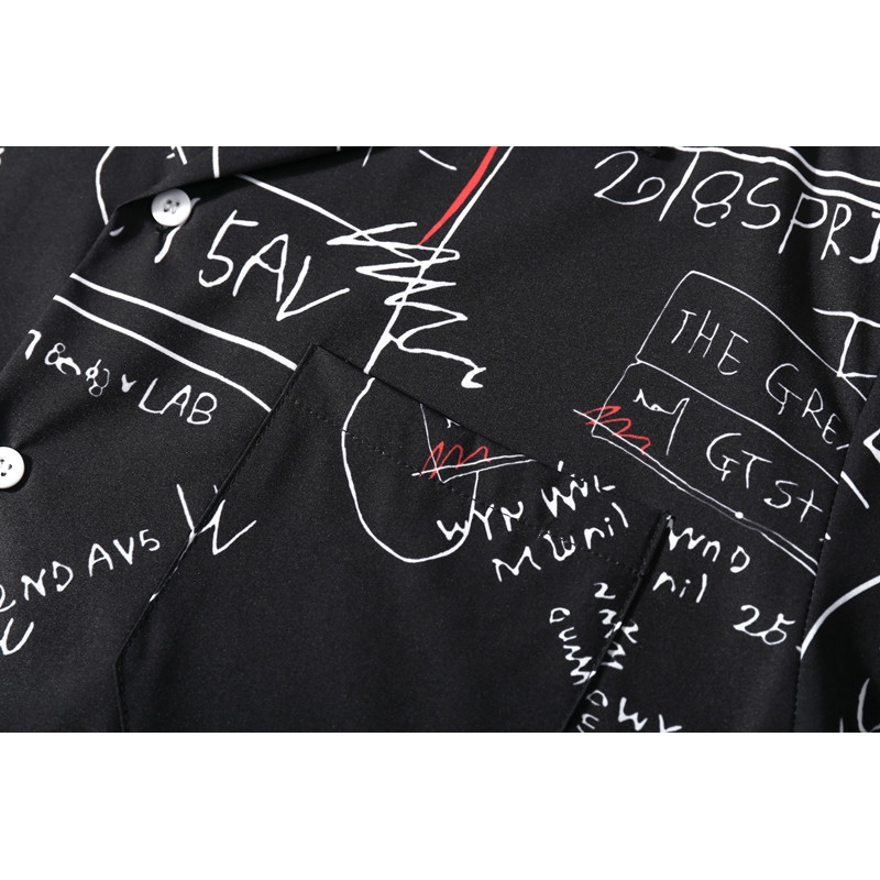 Áo sơ mi ngắn tay in họa tiết phong cách năng động trẻ trung cho nam