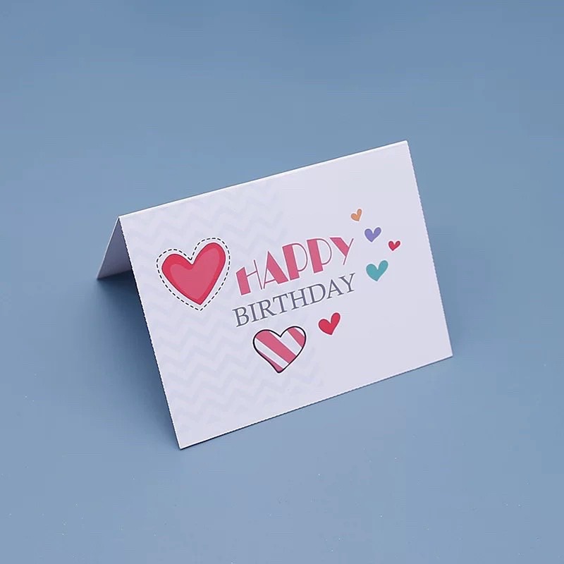 Thiệp Giấy Valentine’ Day, Thiệp Tình Yêu, Thiệp Cho Vào Giỏ Quà Kích Thước Gập Đôi 7x9,5cm