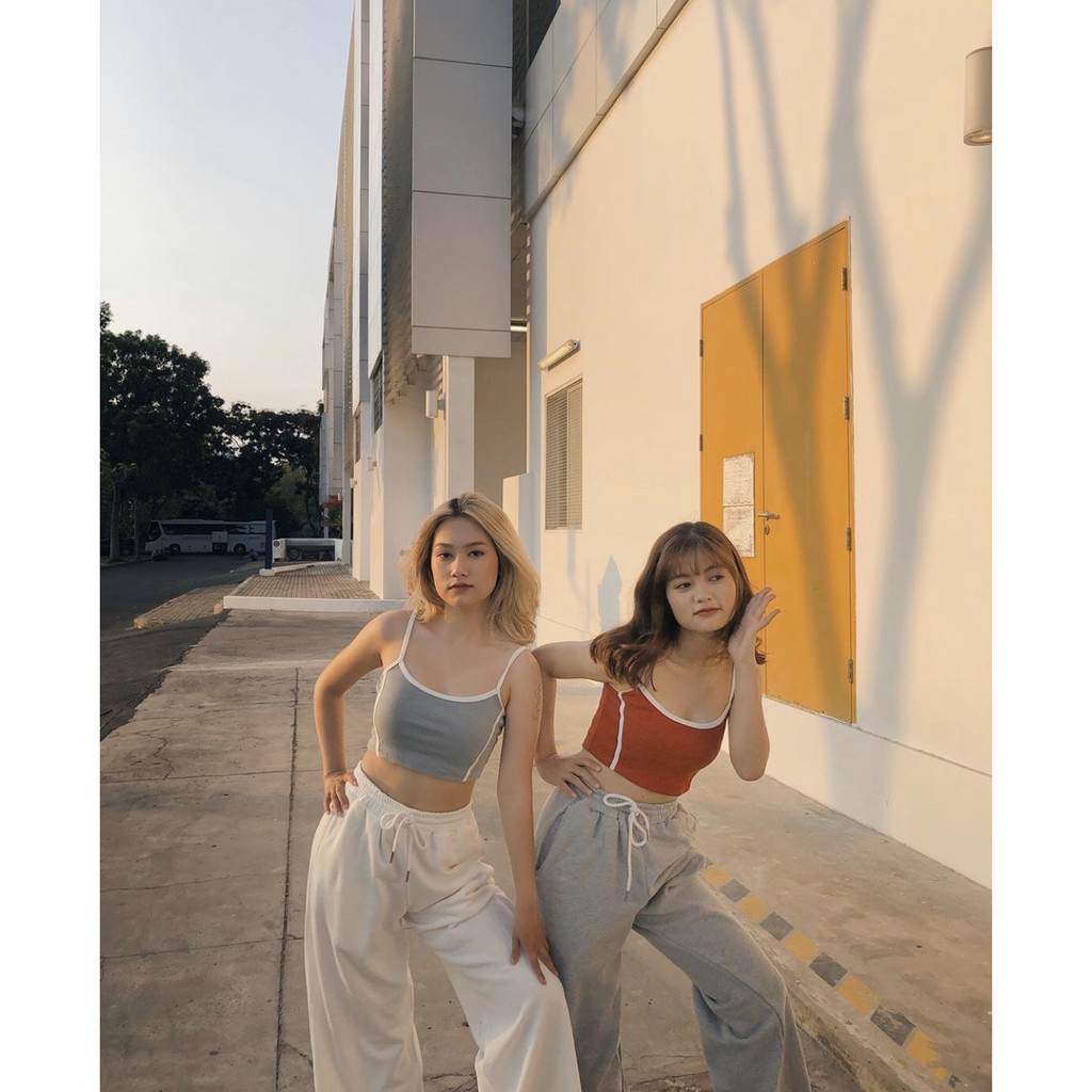 [ Mã WASTAPR giảm 10K đơn 50K] ÁO 2 DÂY SỌC VIỀN CHẤT LEN TĂM CROPTOP ULZZANG NHIỀU MÀU | BigBuy360 - bigbuy360.vn