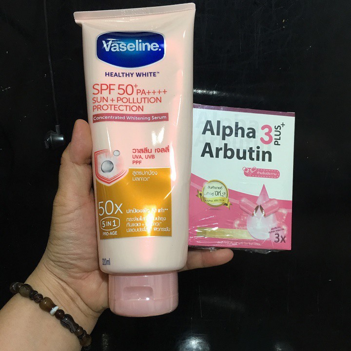 [HÀNG AUTH] Combo dương thể Vaseline 50x kết hợp alpha arbutin