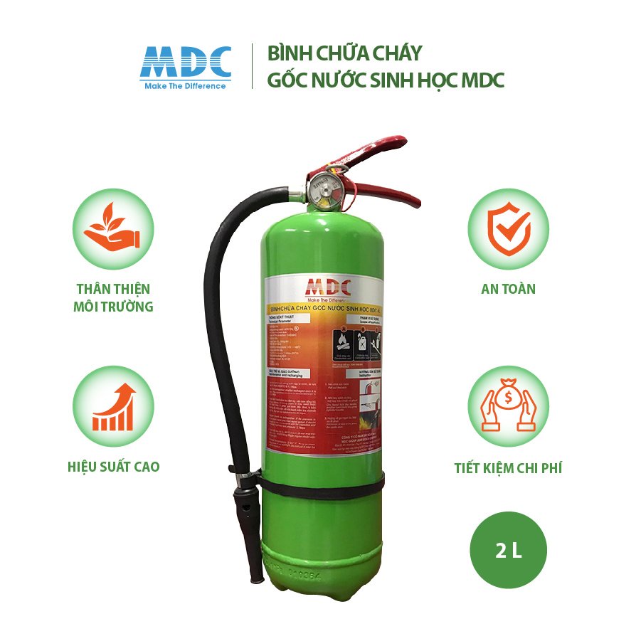Bình chữa cháy gốc nước sinh học MDC 2L