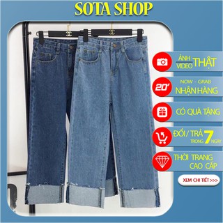[Ảnh thật] Quần JEANS ống suông form hàn quốc tôn dáng Basic