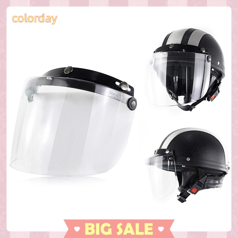 Kính Chắn Gió 3 Bước Lật Lên Xuống Cho Mũ Bảo Hiểm Xe Máy