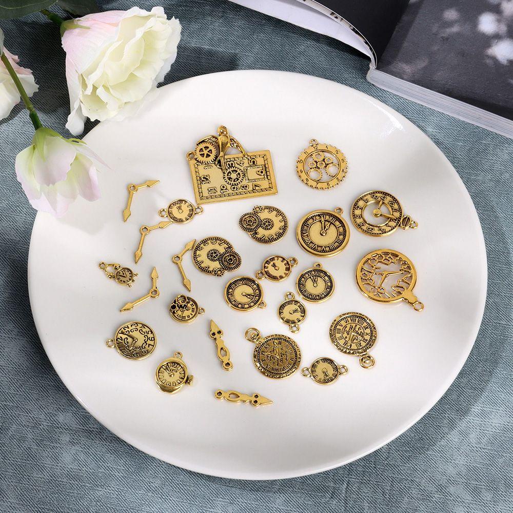 Túi 50g Mặt Dây Chuyền Hình Đồng Hồ Chất Liệu Hợp Kim Kẽm