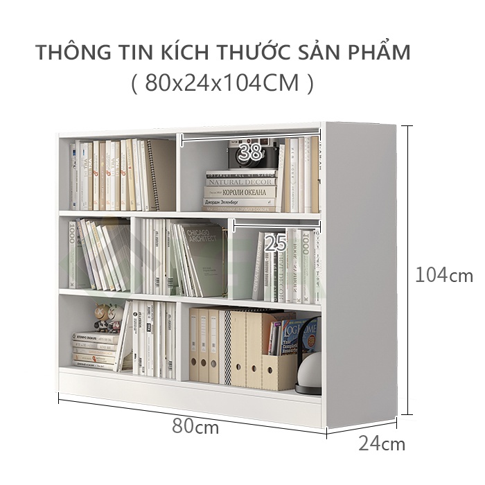 Kệ sách đa tầng để sàn Gapi thiết kế hiện đại nhiều ngăn chứa đồ - GP217