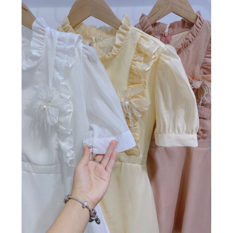 [Mã WASTMINI giảm 10% tối đa 30K đơn 150K] Váy tơ xinh xinh cổ bèo | BigBuy360 - bigbuy360.vn