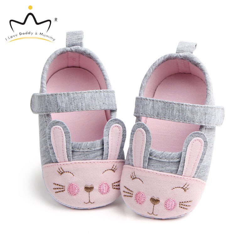 Giày vải cotton họa tiết chú thỏ dành cho bé gái