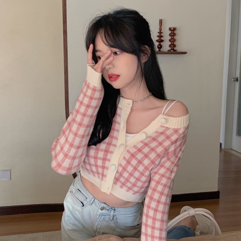 IELGY Áo Khoác Cardigan Dệt Kim Phong Cách Thời Trang Pháp Dành Cho Nữ