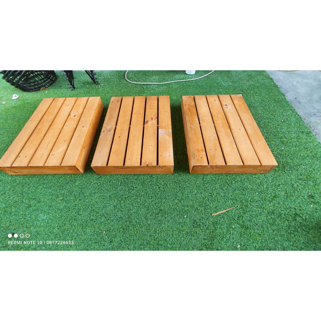 Giường Pallet - kích thước 50 x 80 x 11cm Giường gỗ - Giường xếp - Giường Hộp Pallet đã sơn chống mốc