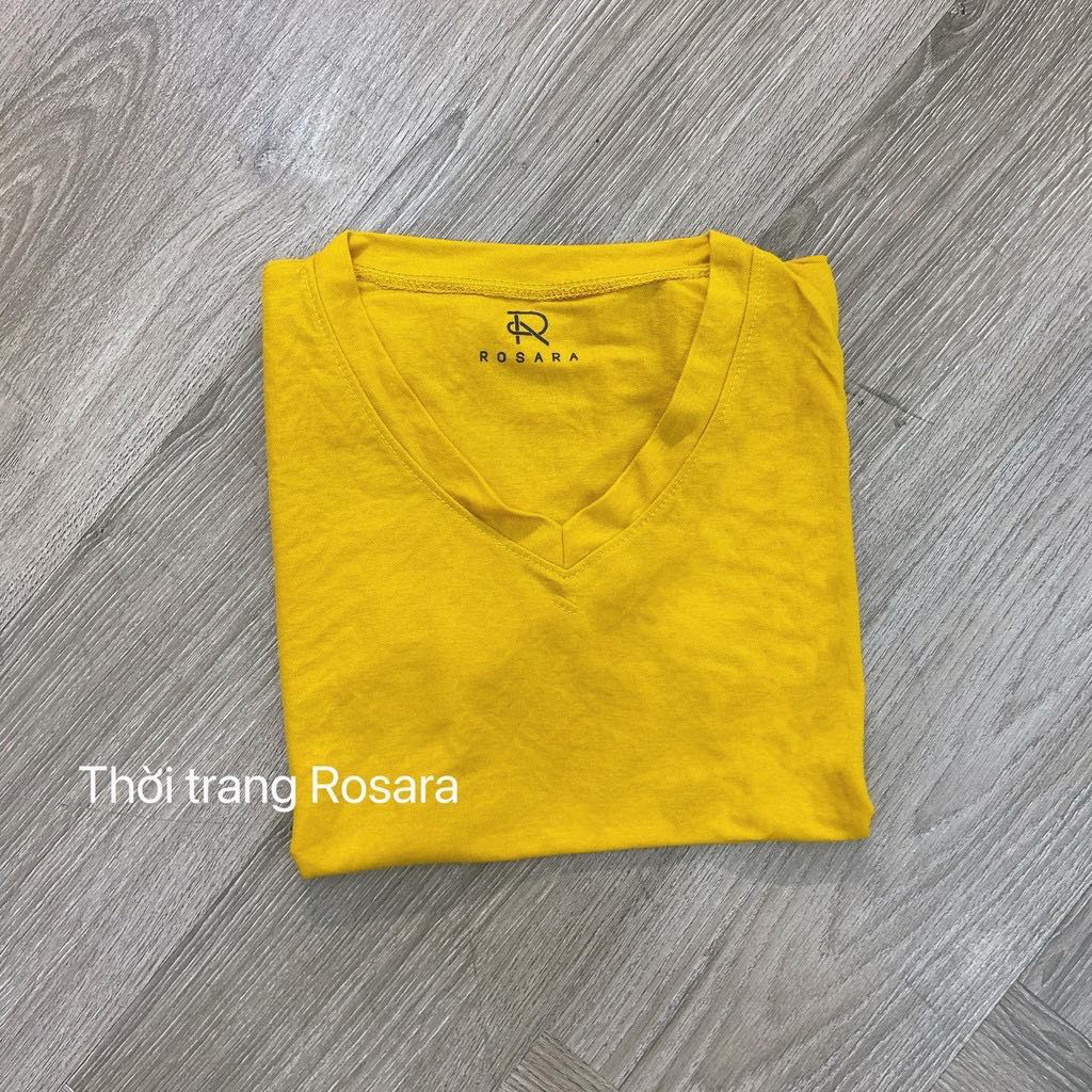 [Mã WASKT410K giảm 10K đơn 50K] Áo phông nữ thời trang cổ tim Rosara phụ kiện Sp82 | BigBuy360 - bigbuy360.vn