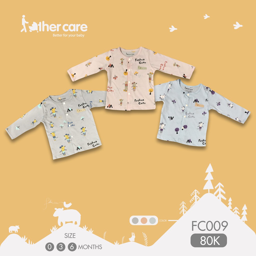 Áo sơ sinh FatherCare Cài giữa DT - Chuột Ballet FC009