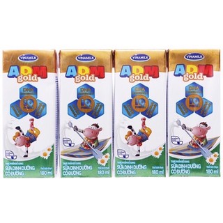 Sữa Dinh Dưỡng VINAMILK ADM GOLD CÓ ĐƯỜNG - DÂU - SO- Lốc 4 Hộp X 180ML