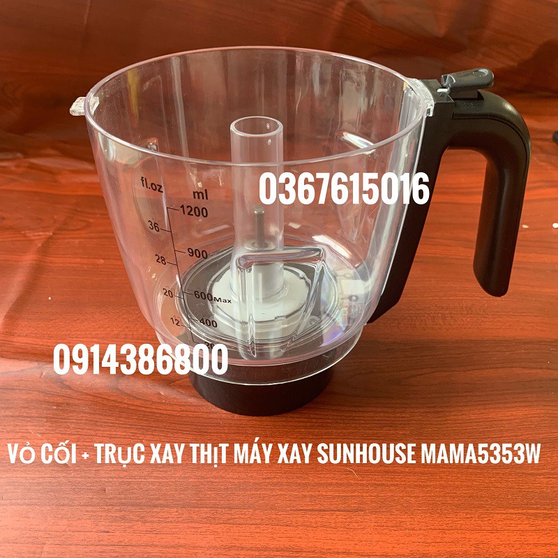 [Mã ELHA22 giảm 5% đơn 300K] COMBO CỐI KÈM TRỤC THỊT MÁY XAY SUNHOUSE MAMA SHD5353W SHD5353