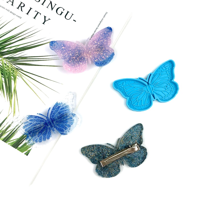 Khuôn Silicone Bóng Làm Kẹp Tóc / Kẹp Tóc Hình Bướm DIY