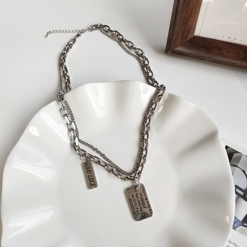 Vòng cổ Hai Lớp Dày Dặn Phong Cách Hip Hop Âu Mỹ Thời Trang