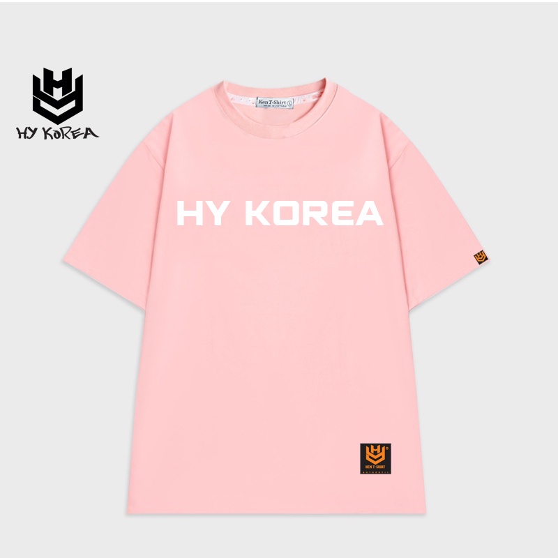 Áo phông tay lỡ HY KOREA 450 nam nữ form rộng thời trang Hàn quốc.