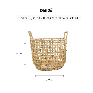 Giỏ đựng đồ lục bình khung sắt đan thưa