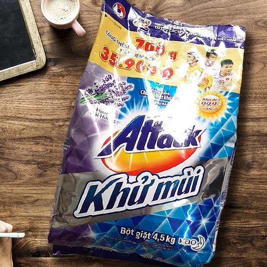 Bột Giặt Attack Khử Mùi Hương Oải Hương 4.5kg