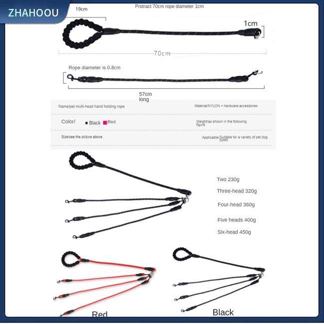 ☃Nhà☃ Dây Dắt Thú Cưng Đi Dạo 1-3 Kiểu Dắt Chó Đi Dạo Tiện Dụng