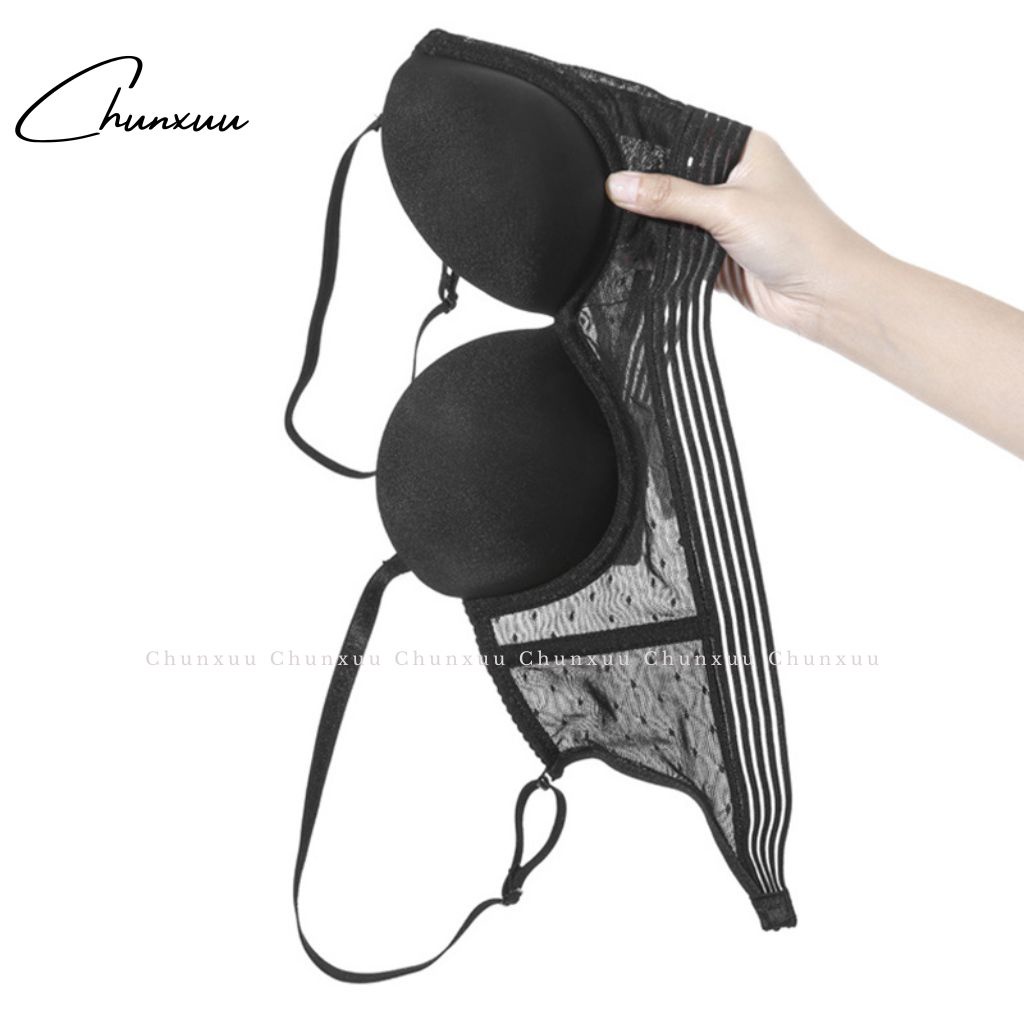 Áo lót nữ CHUNXUU thiết kế hở lưng, vải su phối ren mềm mát có gọng nâng đẩy ngực - AV45