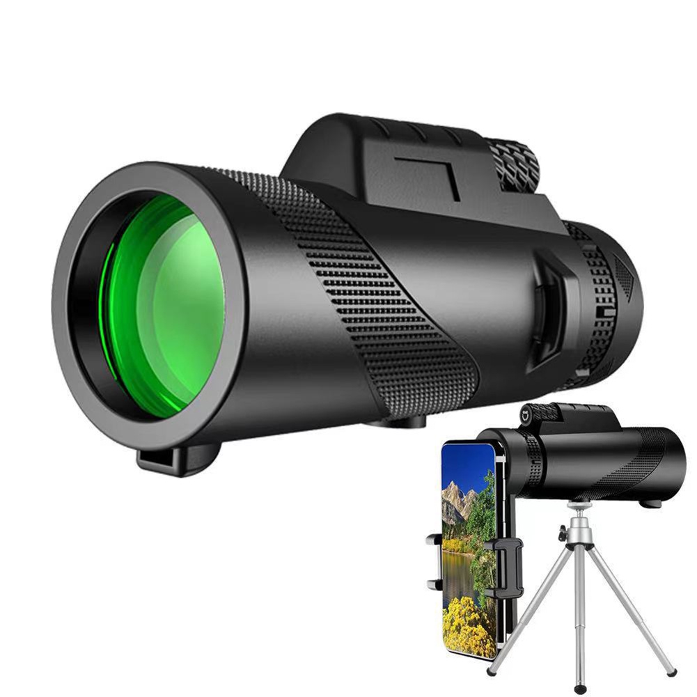 Ống nhòm một mắt HD phóng to 80X100 có kẹp gắn điện thoại tiện dụng