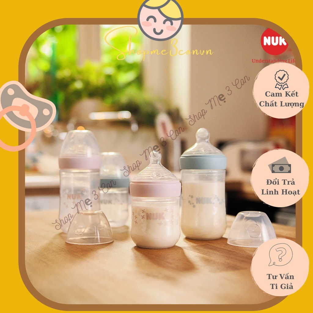 Bình Sữa NUK Nature Sense Thủy Tinh / Nhựa