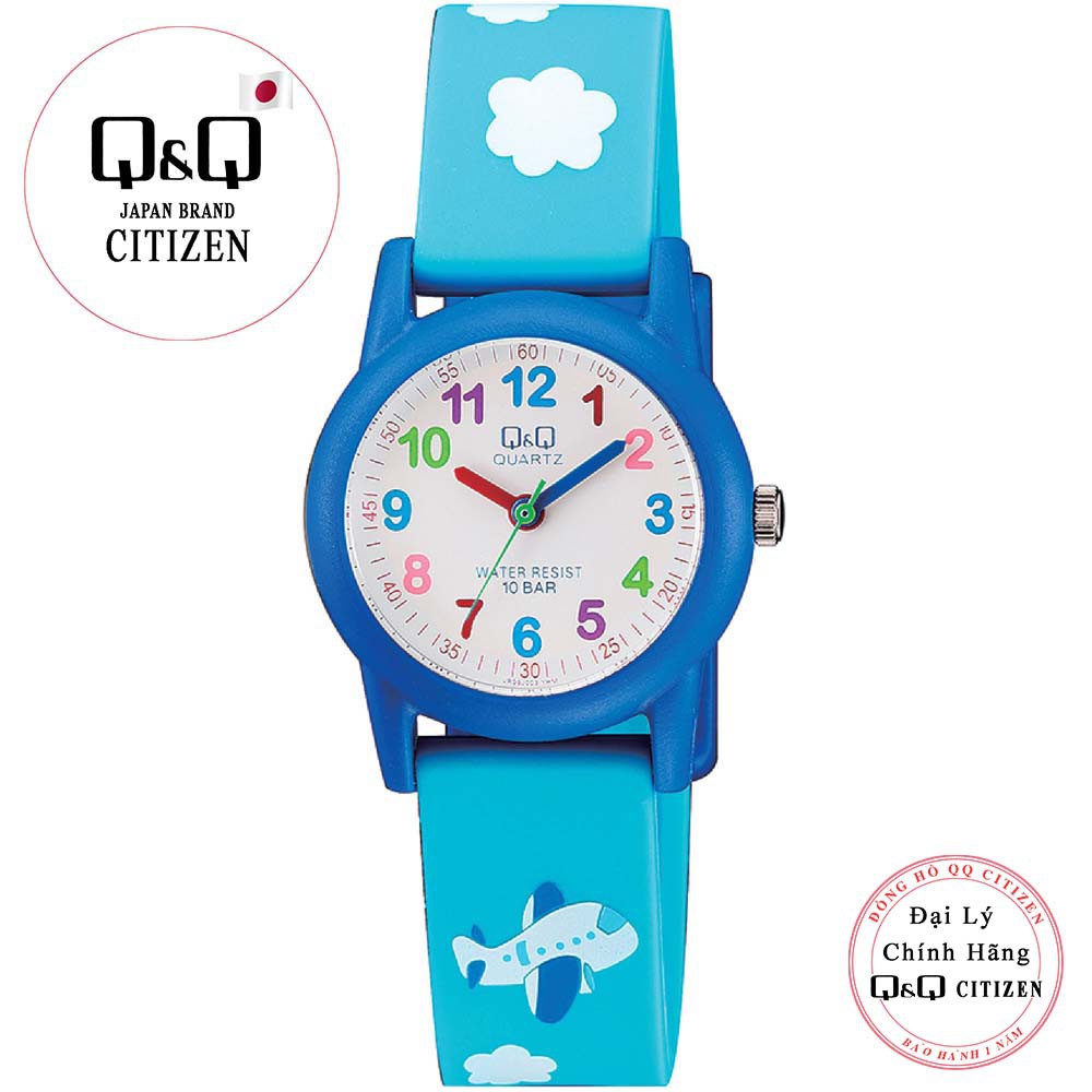 Đồng hồ trẻ em Q&Q Citizen VR99J005Y dây nhựa thương hiệu Nhật Bản