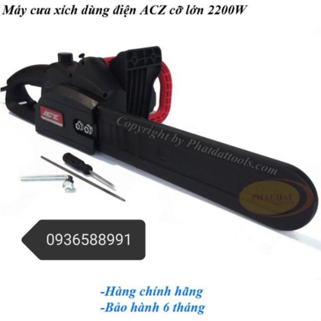 Máy cưa xích cưa gỗ dùng điện ACZ 2200W