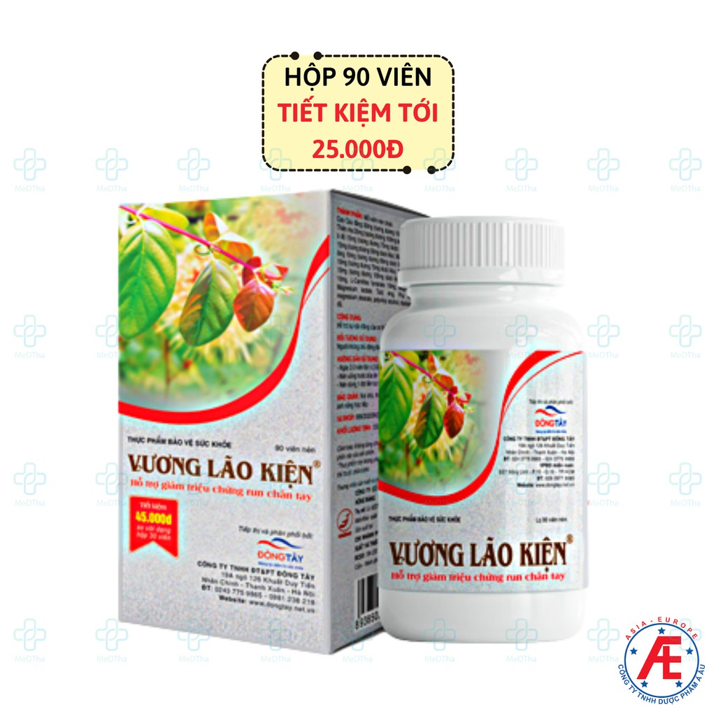 Vương Lão Kiện - Hỗ trợ làm giảm các Chứng Run Chân Tay do Tai Biến (Hộp 90 /180 viên) [Chính Hãng]