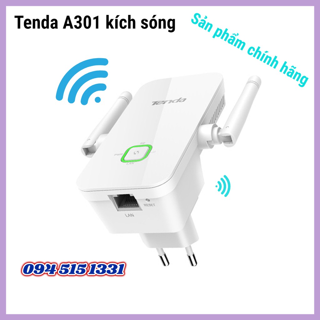 Bộ Mở Rộng Sóng Wifi Tenda A301 Tốc Độ 300Mbps có cổng lan