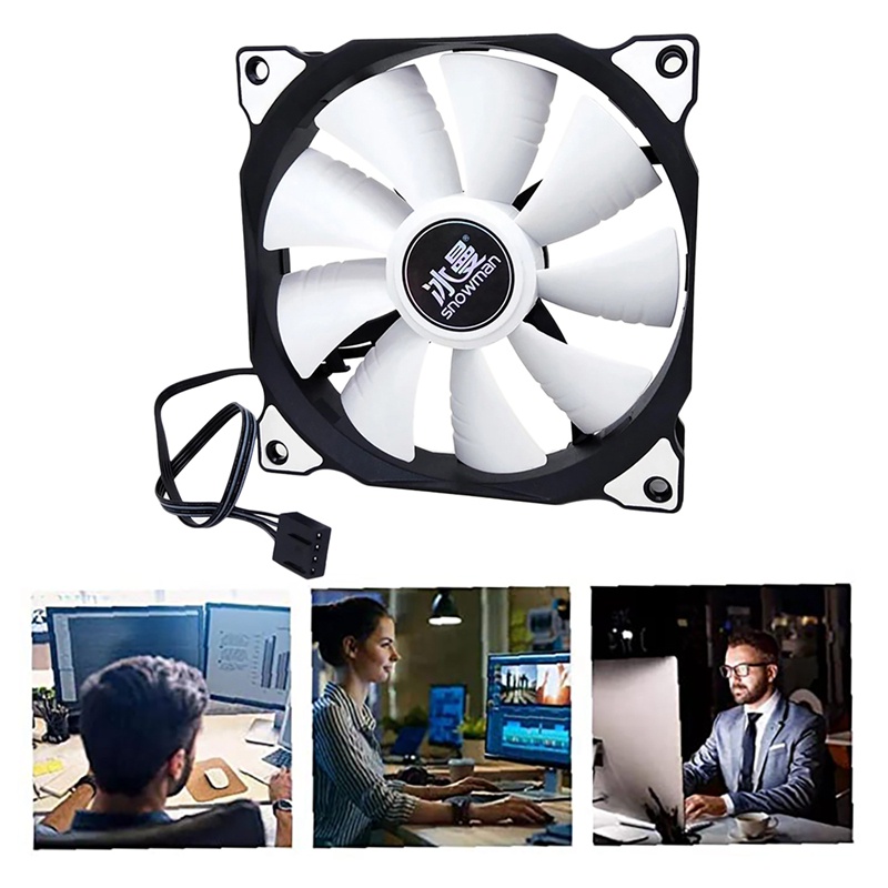Quạt Tản Nhiệt cpu 12cm 4pin pwm 12cm Không Ồn Cho pc