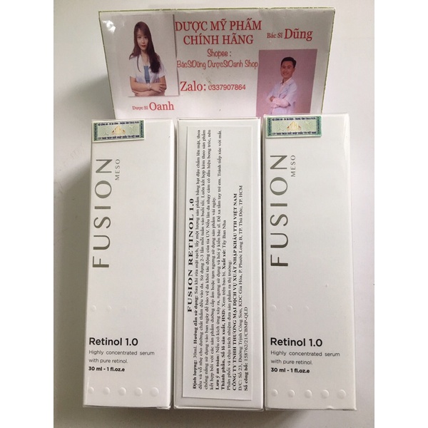 Serum Retinol 1.0 Fusion 30ml Đẩy Lùi Lão Hoá Da