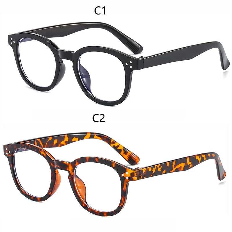 Mắt Kính Tròng Thạch Tròn Chống Ánh Sáng Xanh Phong Cách Âu Mỹ Mới Cho Nam Và Nữ