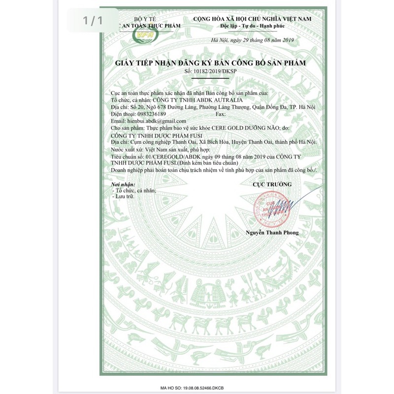 CERE DƯỠNG NÃO Gold  Quang Thịnh - Hộp 30 viên  – Dưỡng Não hết đau đầu, đau mỏi vai gáy, rối loạn tiền đình