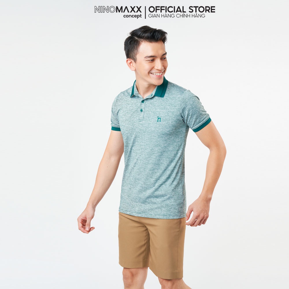 NINOMAXX Green Polo - Áo polo nam chất cafe khử mùi dáng trẻ trung 2105021