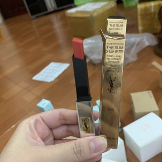 Son ysl slim bạc