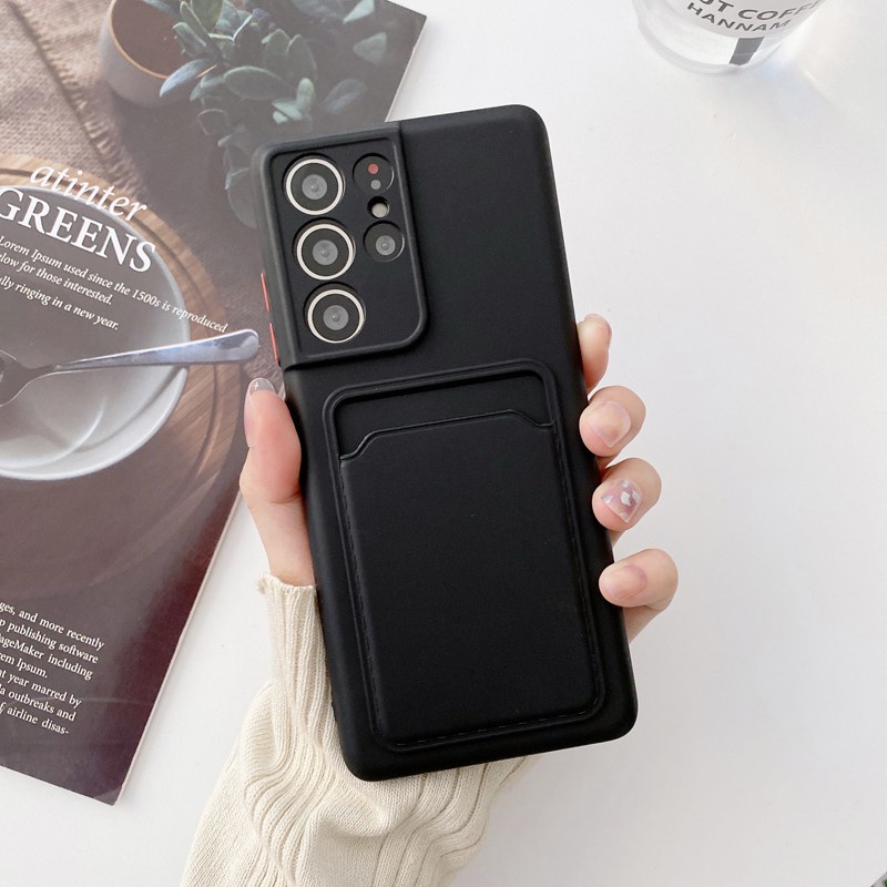Ốp điện thoại Koosuk mềm mỏng có ví đựng thẻ cho Samsung Galaxy S21 Ultra S20 Plus FE