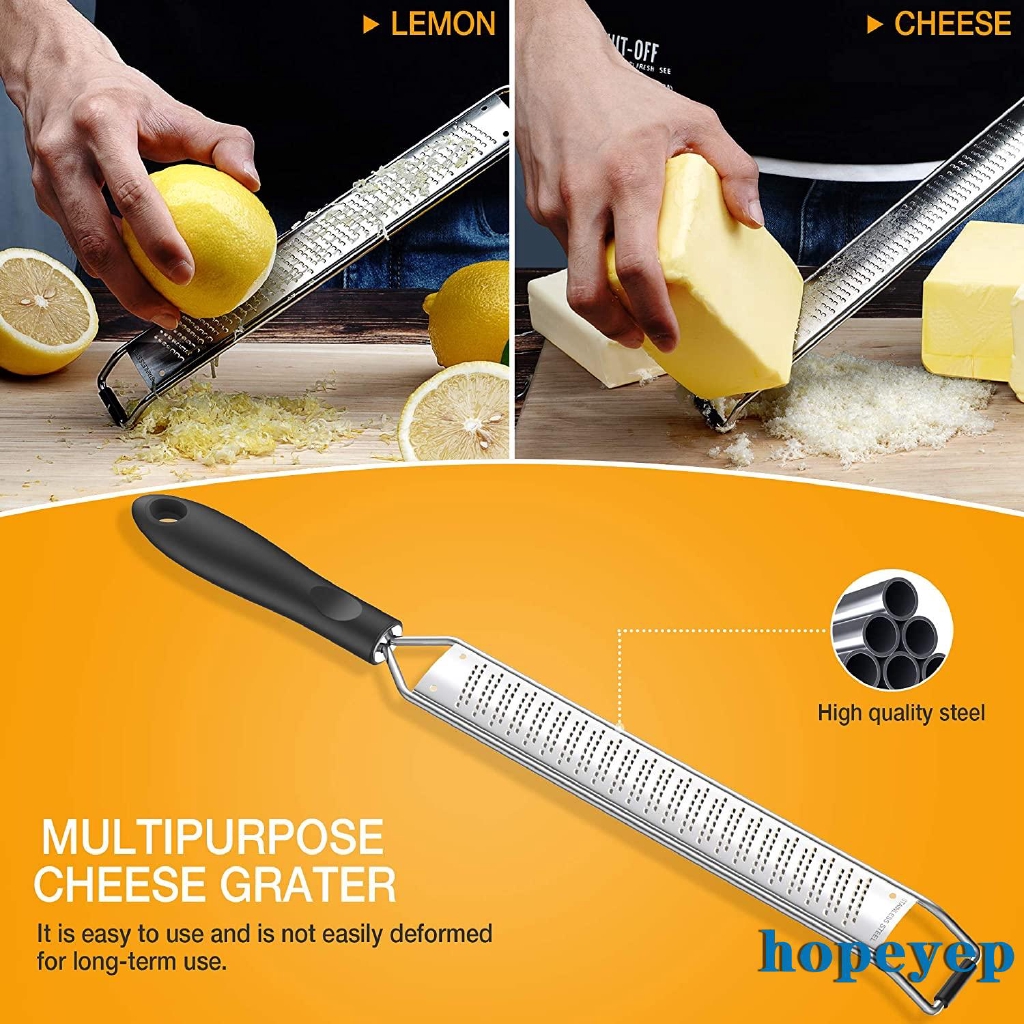 ✽UP✽304 Stainless Steel Cheese Grater Lengthened Zesters for Ginger Chocolate Nutmeg Garlic Fruits and Vegetable