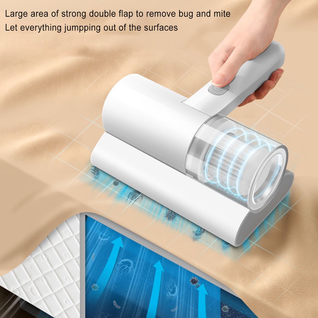 Neon074 Máy hút bụi giường nệm, máy hút bụi mini không dây sạc pin có tia UV khử khuẩn, hút ẩm không khí, chăn ga, ghế sofa Cordless Mattress Vacuum Cleaner Long UV Wavelength Mite Removal Handheld Machine for Bed Sofa