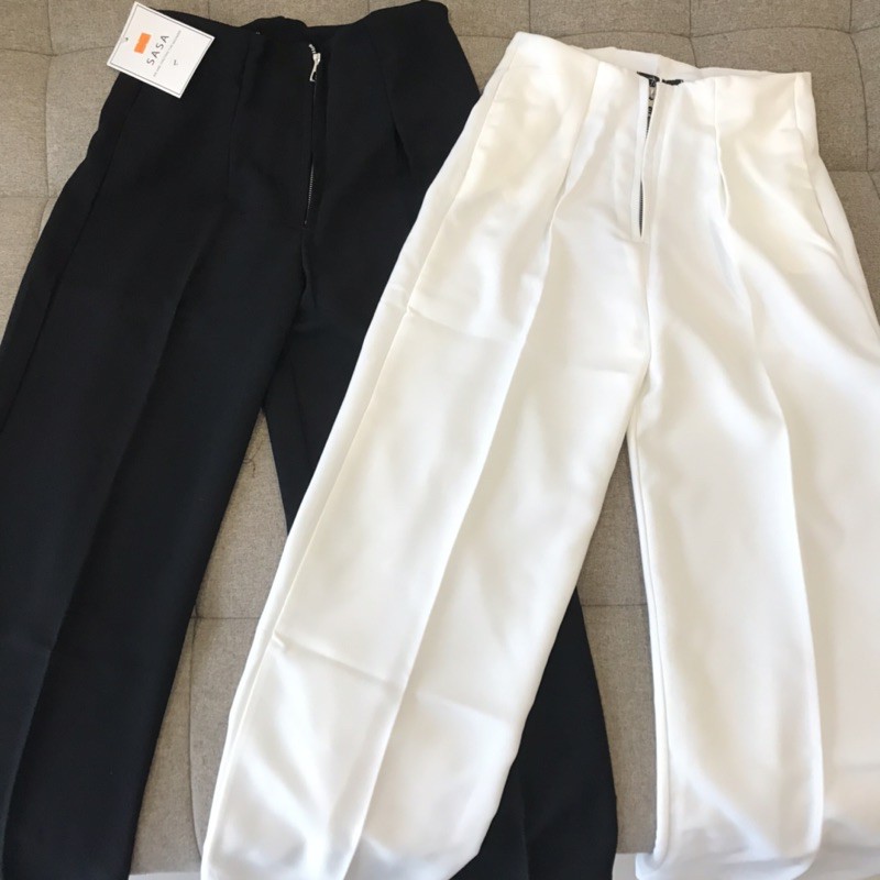 Quần Ống Rộng🌸 Quần Cullotes dáng rộng lưng cao Khóa Trước Không Cúc, Dáng Công Sở So Hot | BigBuy360 - bigbuy360.vn