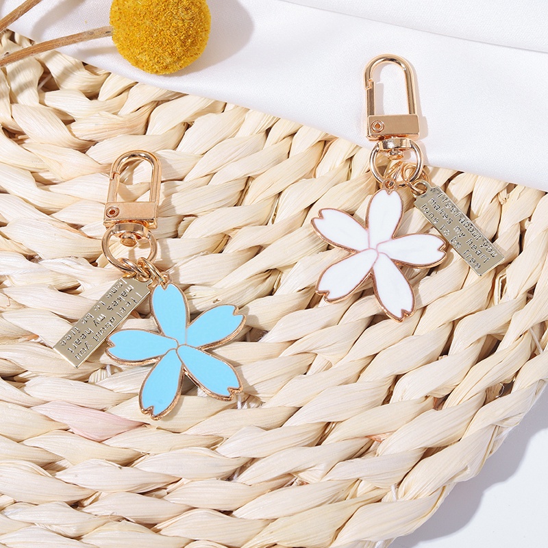 Móc khóa QIHE JEWELRY mặt hình bông hoa hợp kim thời trang