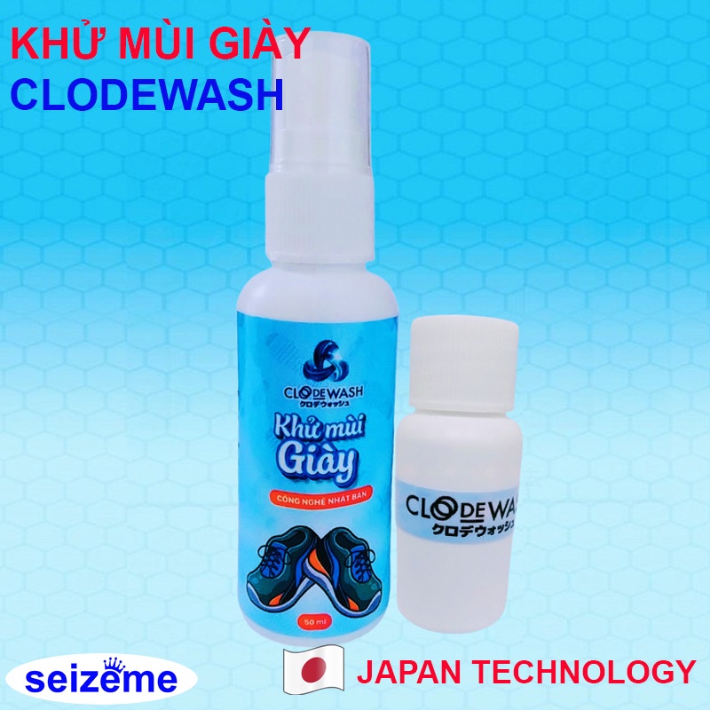 [ Công Nghệ Mới] Xịt Khử Mùi Giầy Nhỏ Gọn Clodewash 50ml