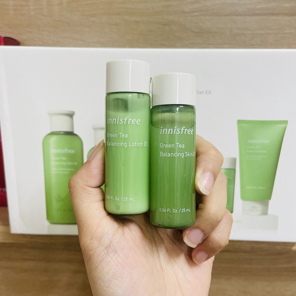 Tách lẻ [Bộ Set 6 Món] Dưỡng Da Innisfree Trà Xanh Balancing EX 2020 Hàn Quốc