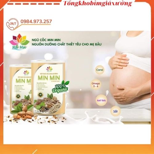 [COMBO Sỉ 10 Hộp]Ngũ Cốc MIN MIN, Ngũ cốc Lợi Sữa, Ngũ Cốc Dinh Dưỡng 29 Loại Hạt Hộp 500g